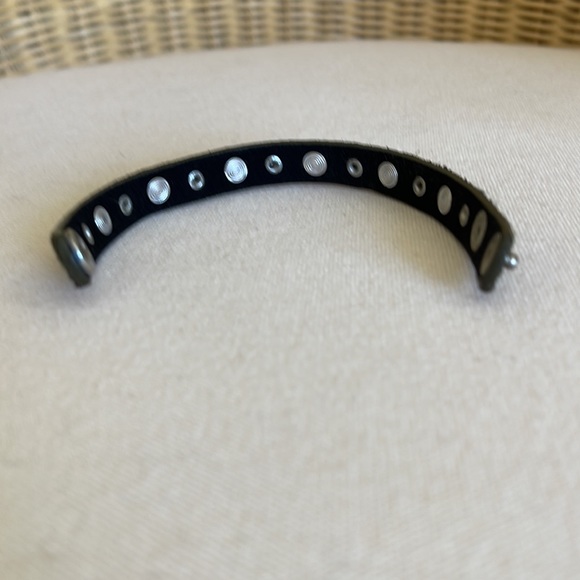 Cute Pony Fur Animal Print Silver Studded Snap Cuff - Picture 12 of 12